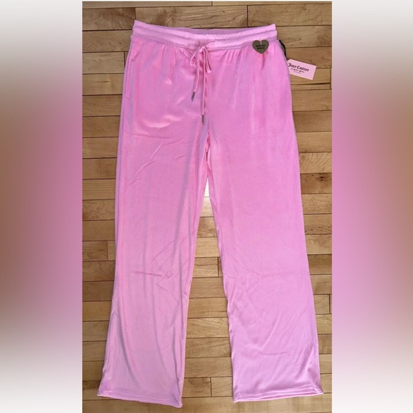 NEW ! NWT JUICY COUTURE Velour OG Big Bling Sweatpants in Pink Status Size S - Picture 5 of 5